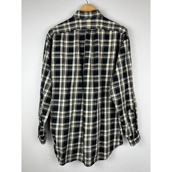 Ralph Lauren Blake Large Black & Beige Plaid Long Sleeve Button Up Shirt - Picture 5 of 6